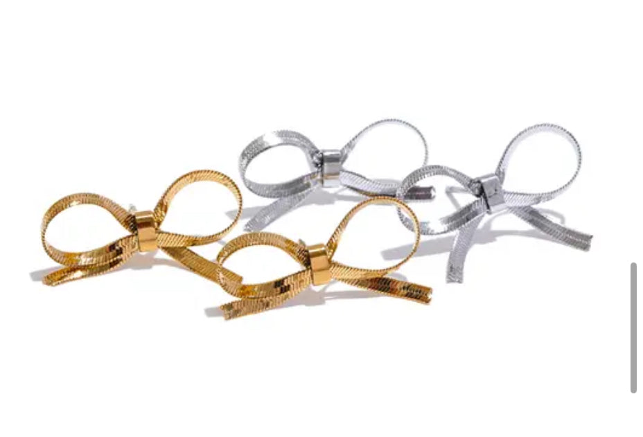 Small Bow Stainless Steel Earrings - Sednna #Brazilianproducts