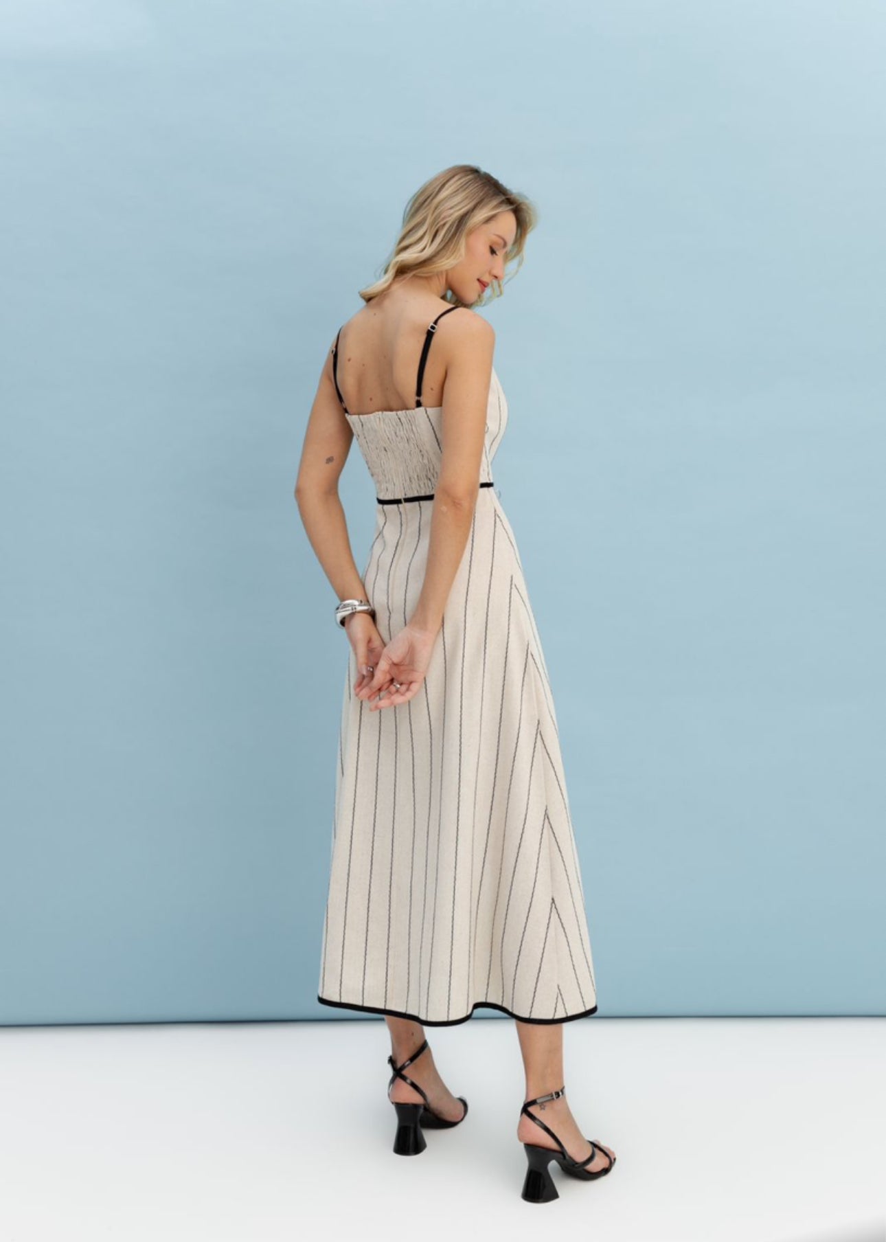 Striped Brazilian Midi Dress - Sednna #Brazilianproducts