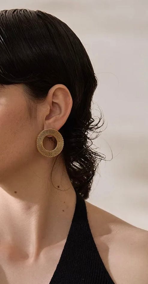 Mesh Frontal Hoops Earrings - Sednna #Brazilianproducts