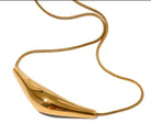 Plate Pendant Stainless Steel Gold Plated Necklace - Sednna  #Brazilianproducts