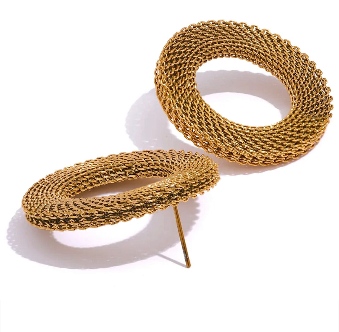 Mesh Frontal Hoops Earrings - Sednna  #Brazilianproducts