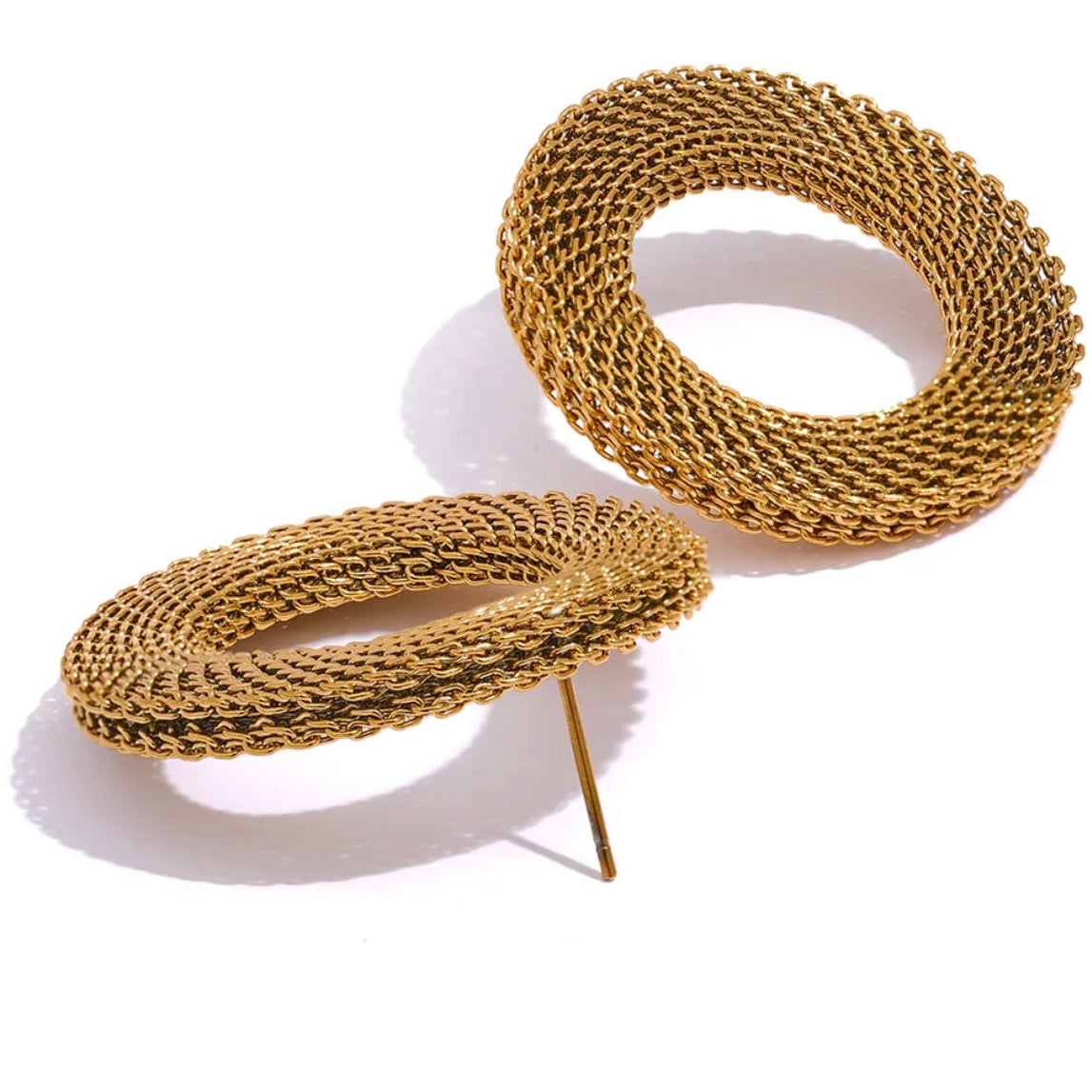 Sednna Gold Mesh Frontal Hoops