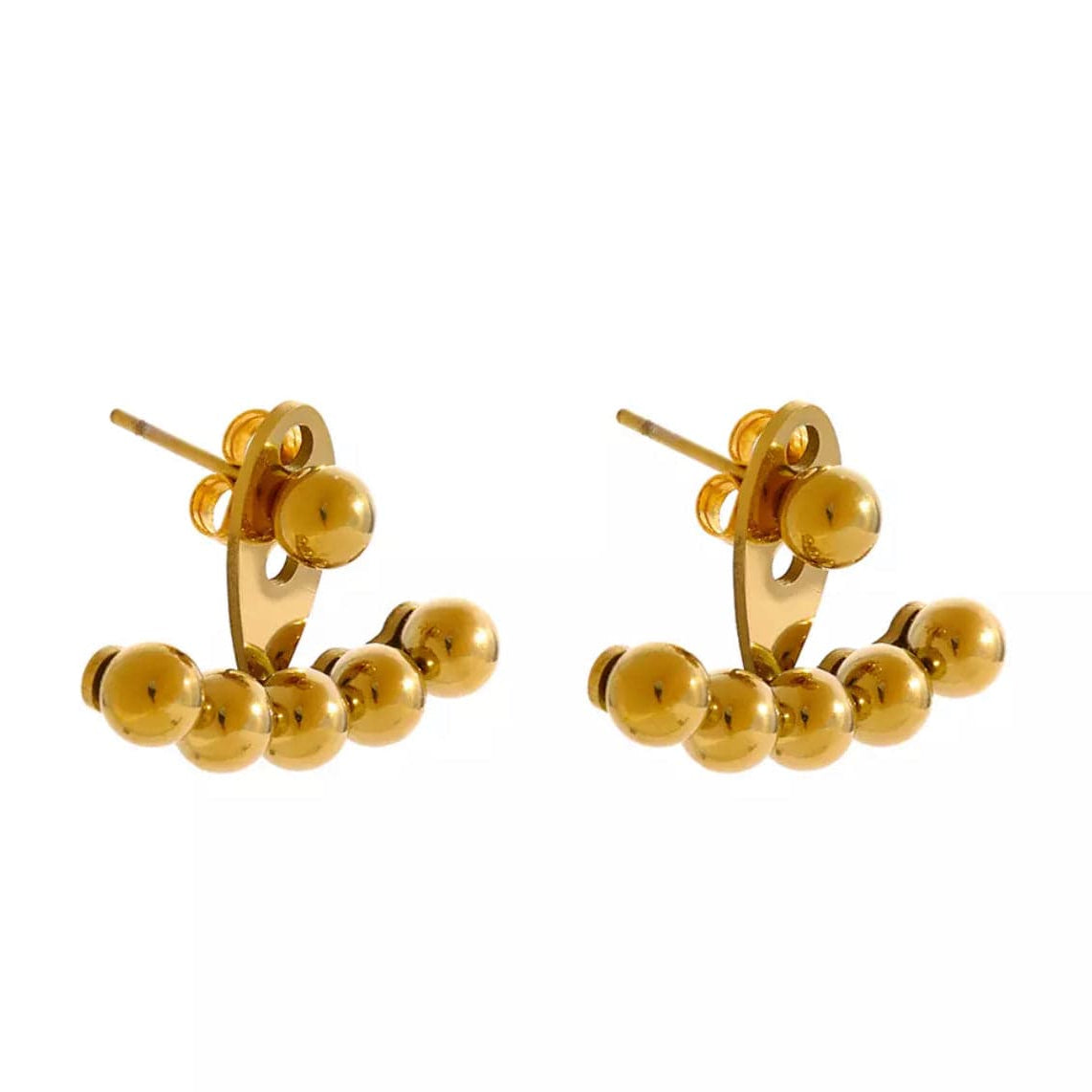 Dona Trend Jewelry Gold Spheres Earrings