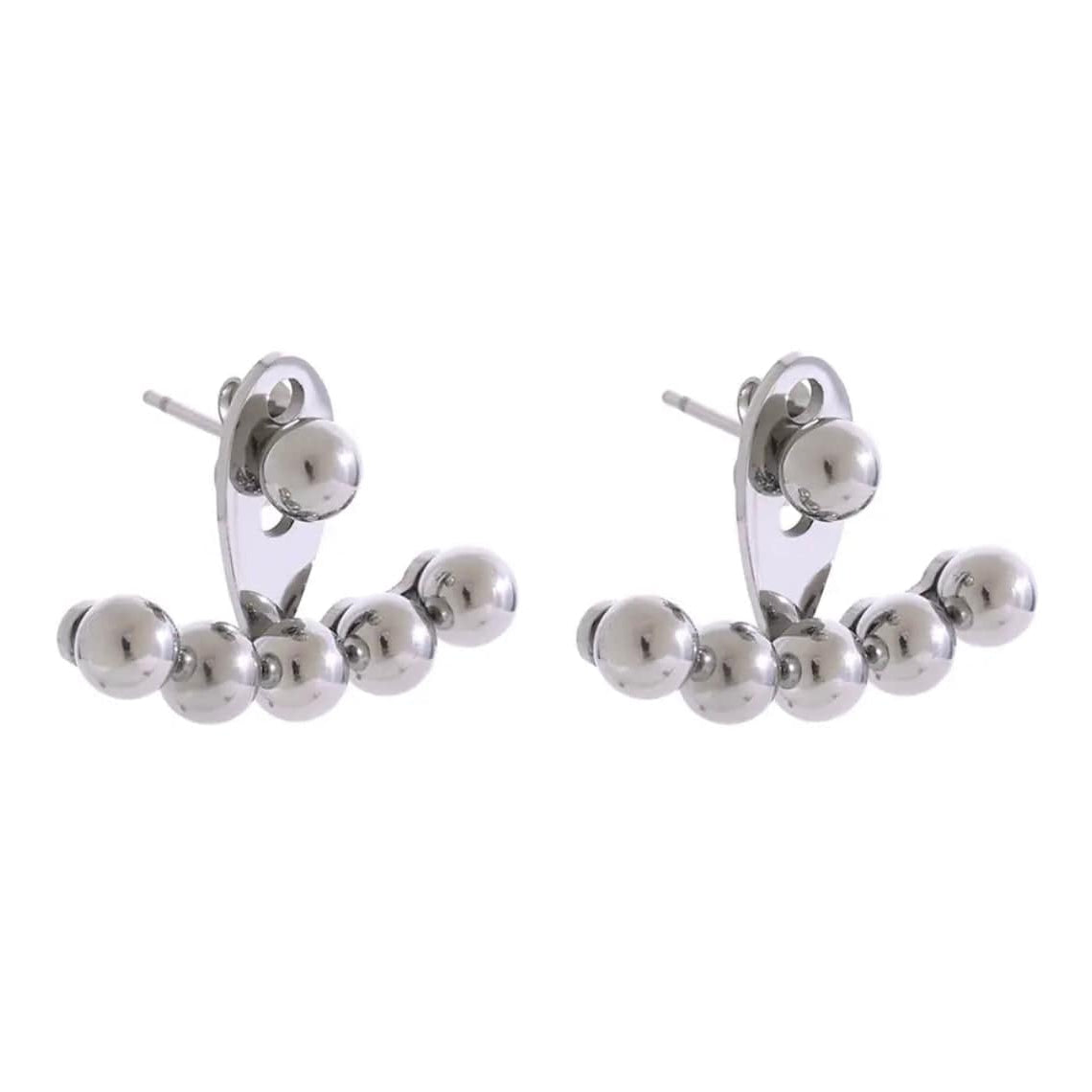 Dona Trend Jewelry Silver Spheres Earrings